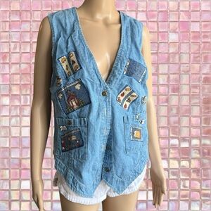 Handmade Teacher Denim Vest